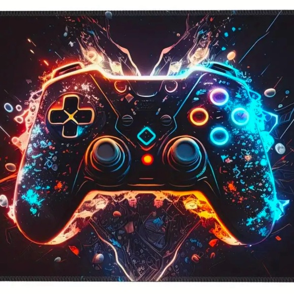 Multicolored Gaming Mouse Pad - Non-Slip, Washable, Stitched Edges - Like New! - Picture 14 of 15